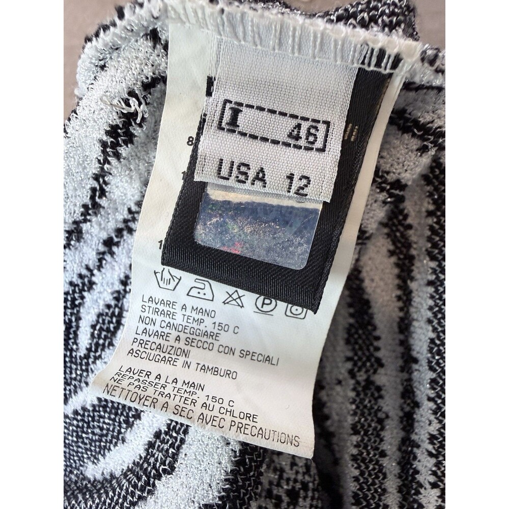 Class Roberto Cavalli Zebra Print Knit Tank Top Ruffle Neck Italy IT 46 US 12 Y2 - Picture 14 of 16